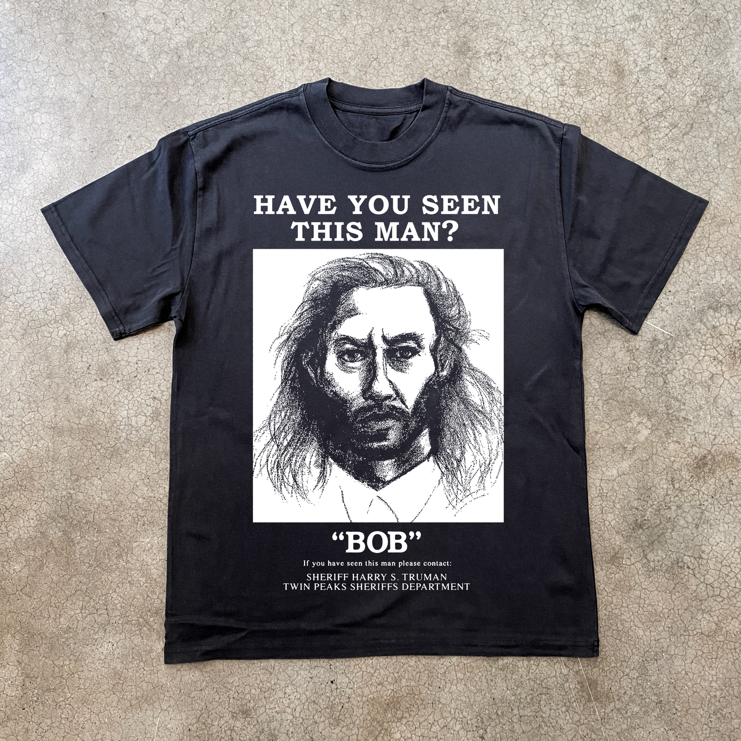 TWINS PEAKS BOB POSTER BLACK T-SHIRT