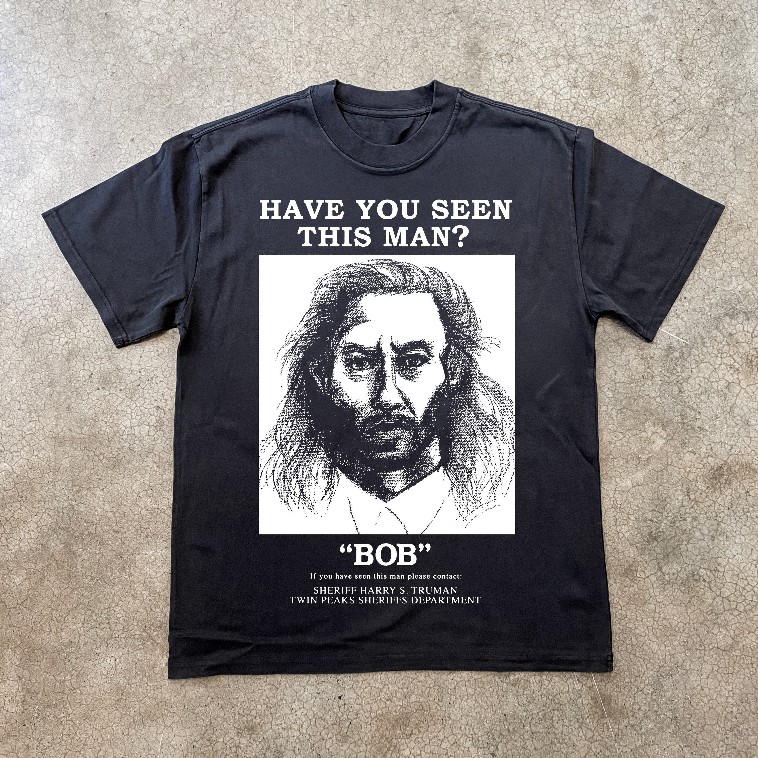 TWINS PEAKS BOB POSTER BLACK T-SHIRT