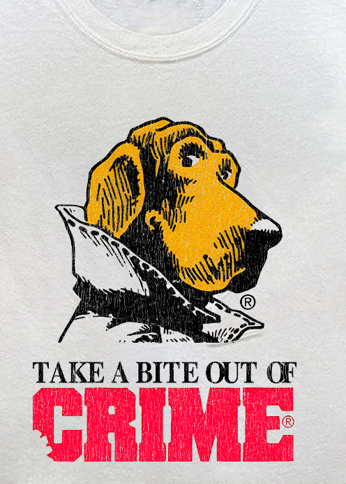 Mcgruff Take A Bite Out Of Crime Vintage White T-Shirt