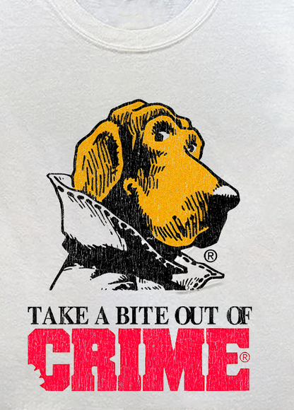 Mcgruff Take A Bite Out Of Crime Vintage White T-Shirt