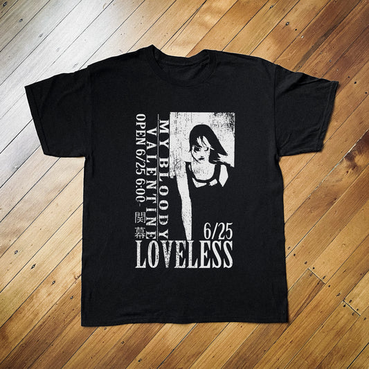 Final Fantasy VII Loveless My Bloody Valentine Black Tee