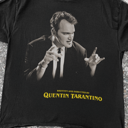 TARANTINO 'WRITTEN & DIRECTED BY' VINTAGE WASHED BLACK TEE