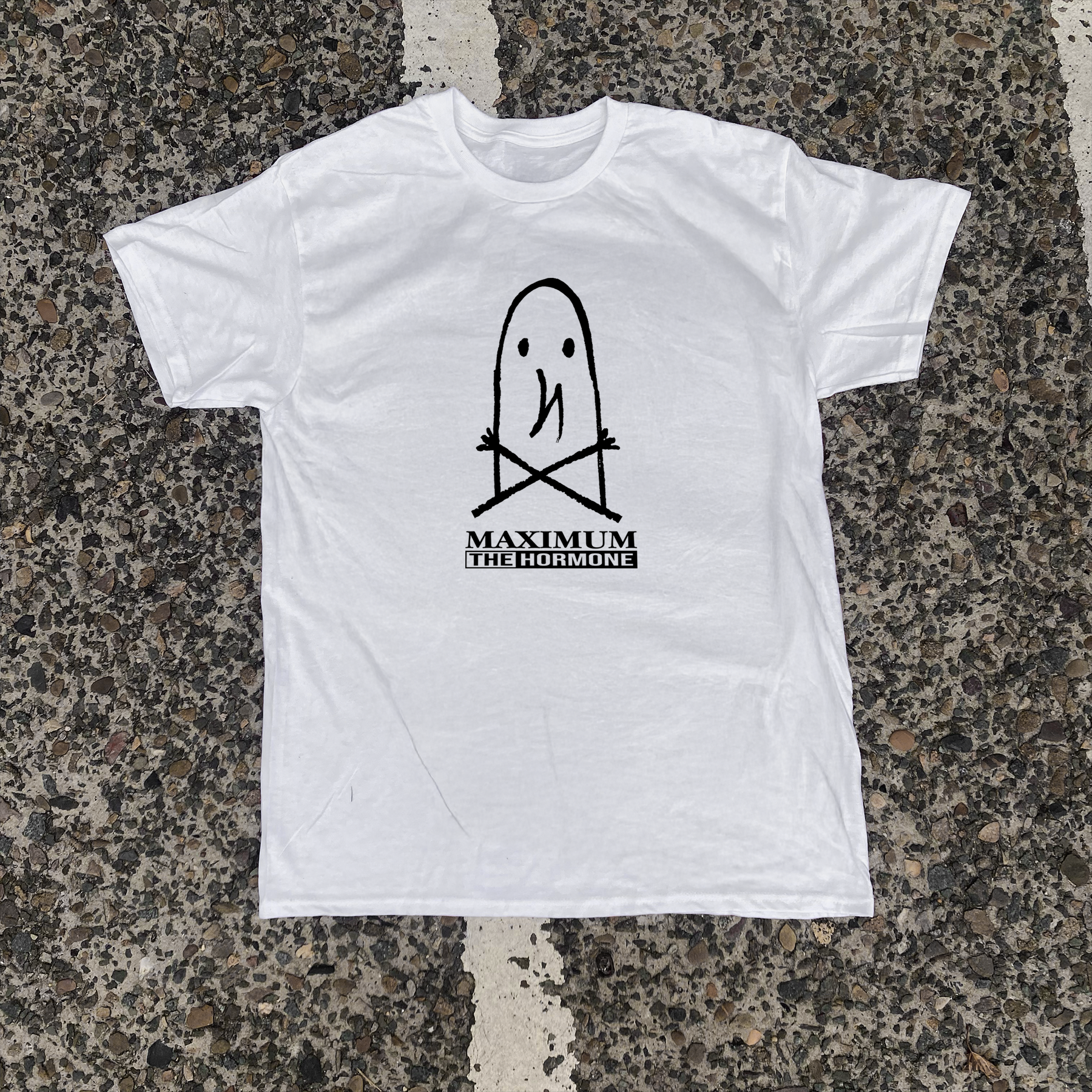 'PUNPUN X MAXIMUM THE HORMONE' WHITE VINTAGE PARODY TEE