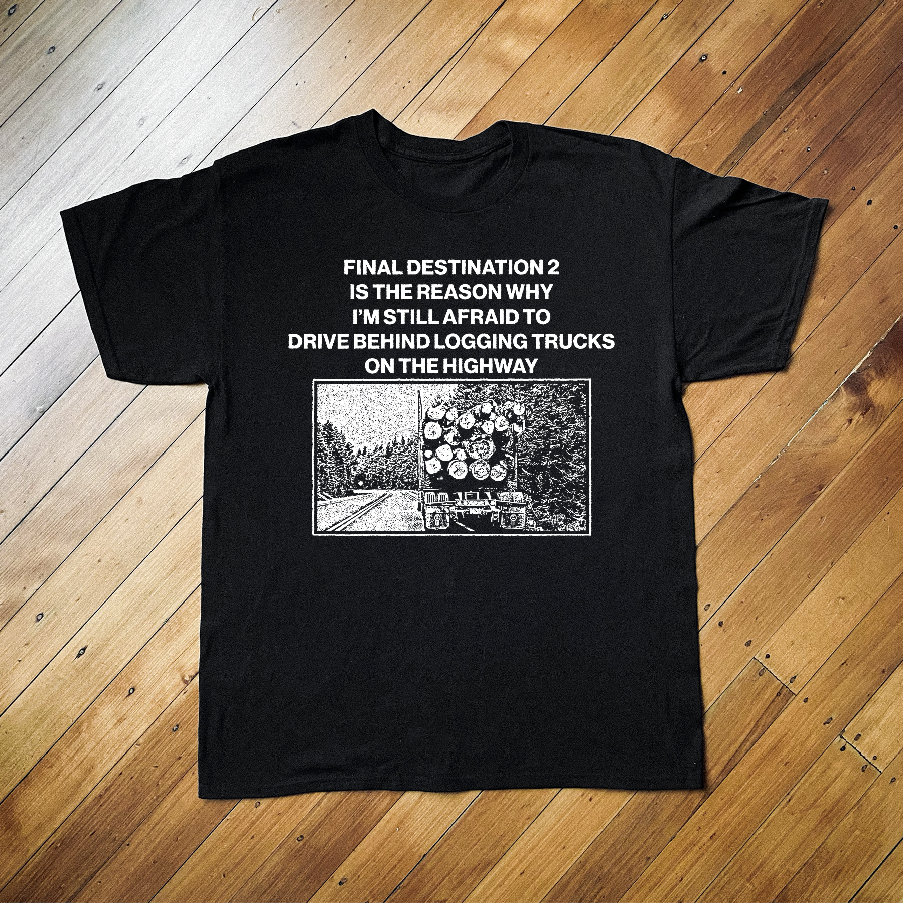 FINAL 2 DSTINATION PARODY BLACK T-SHIRT