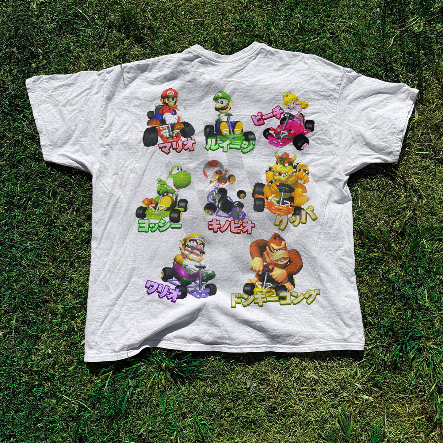 Japanese 90s 'MarioKart 64' Vintage Washed White Tee