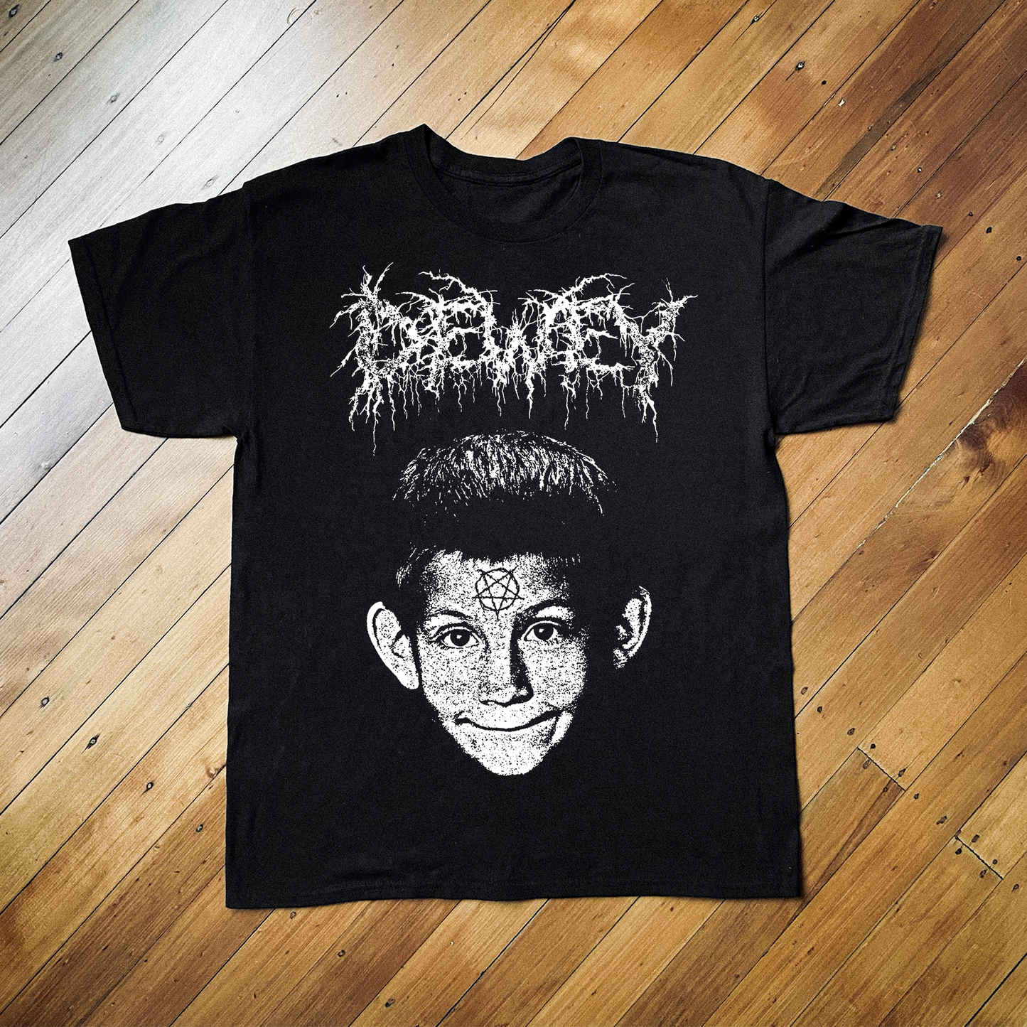 MALCOLM IN THE MIDDLE DEWEY BLACK METAL BLACK T-SHIRT