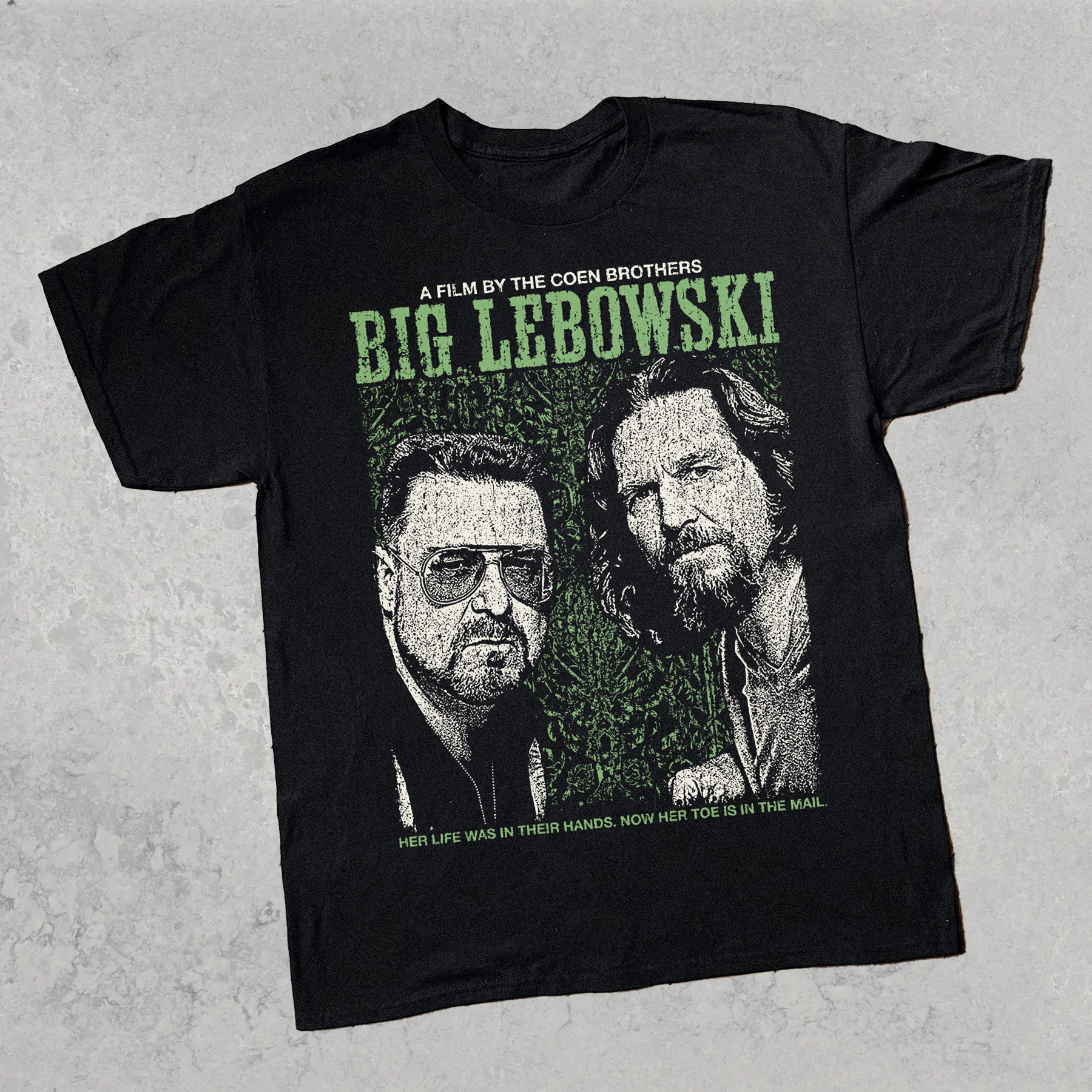 THE BIG LEBOWSKI WALTER/DUDE BLACK T-SHIRT