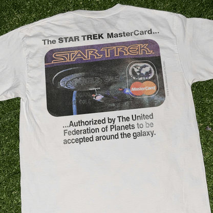 1994 'Star Trek' Mastercard Promo Tee Washed White Vintage Tee