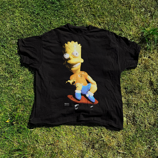90s MACY'S 'THANKSGIVING BART' VINTAGE WASHED BLACK TEE