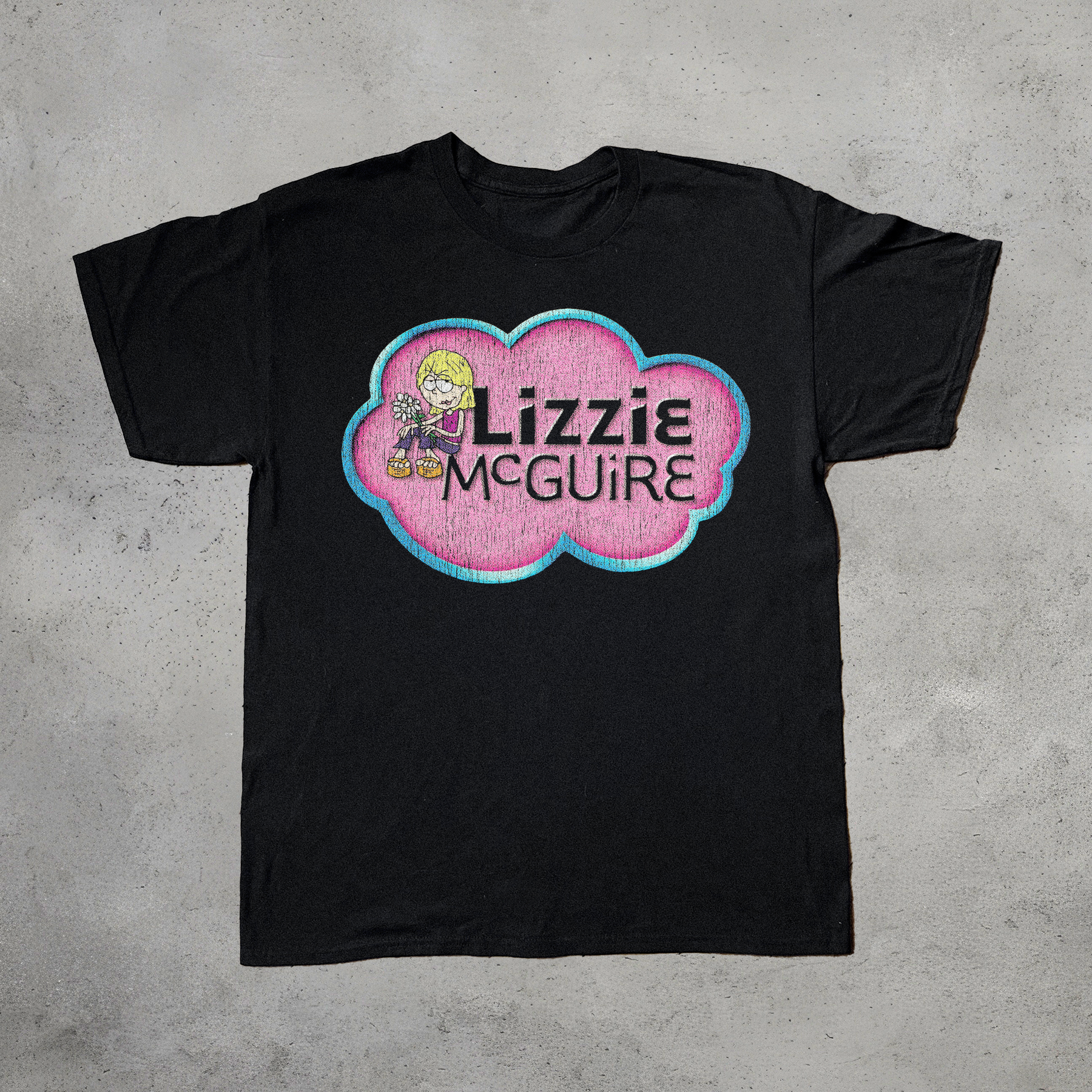 '01 LIZZIE MCGUIRE VINTAGE BLACK T-SHIRT