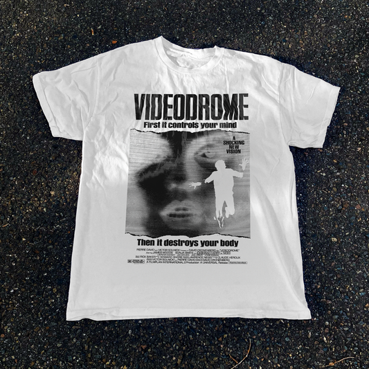 1983 'VIDEODROME' VINTAGE WASHED WHITE TEE