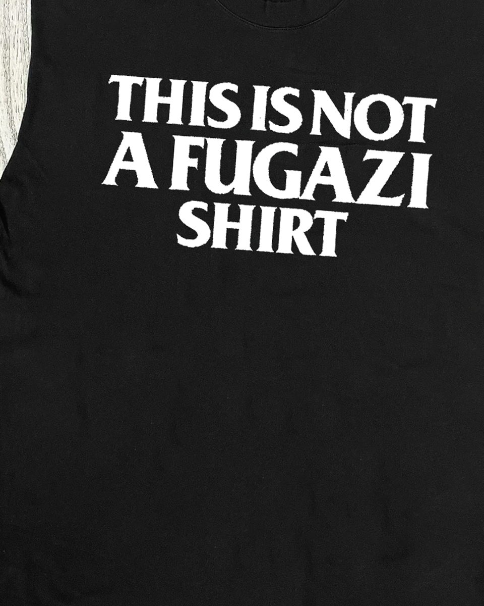 THIS NOT A FUGAZI CUT-OFF BLACK SHIRT