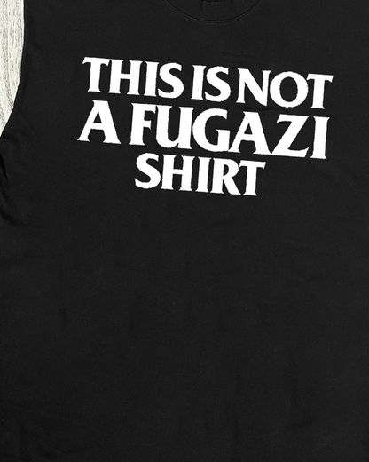 THIS NOT A FUGAZI CUT-OFF BLACK SHIRT