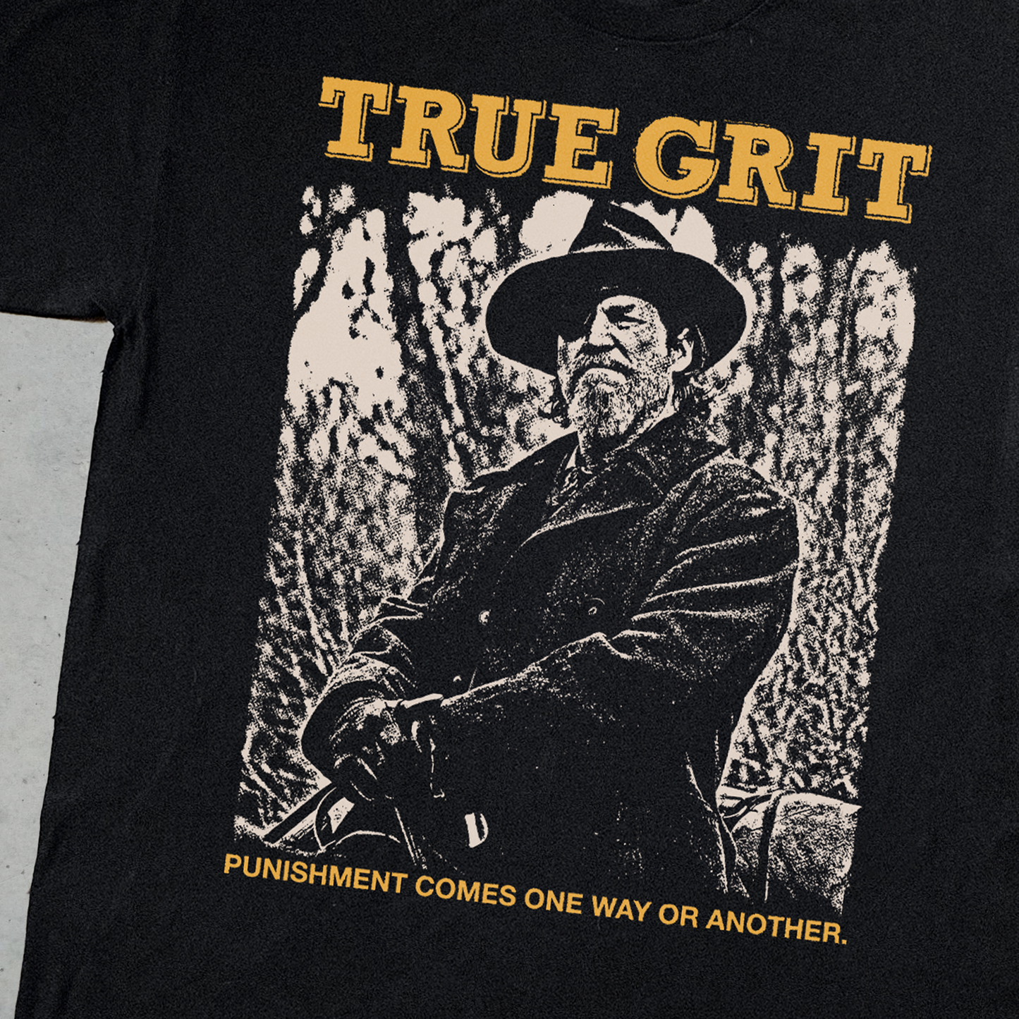 TRUE GRIT BLACK T-SHIRT