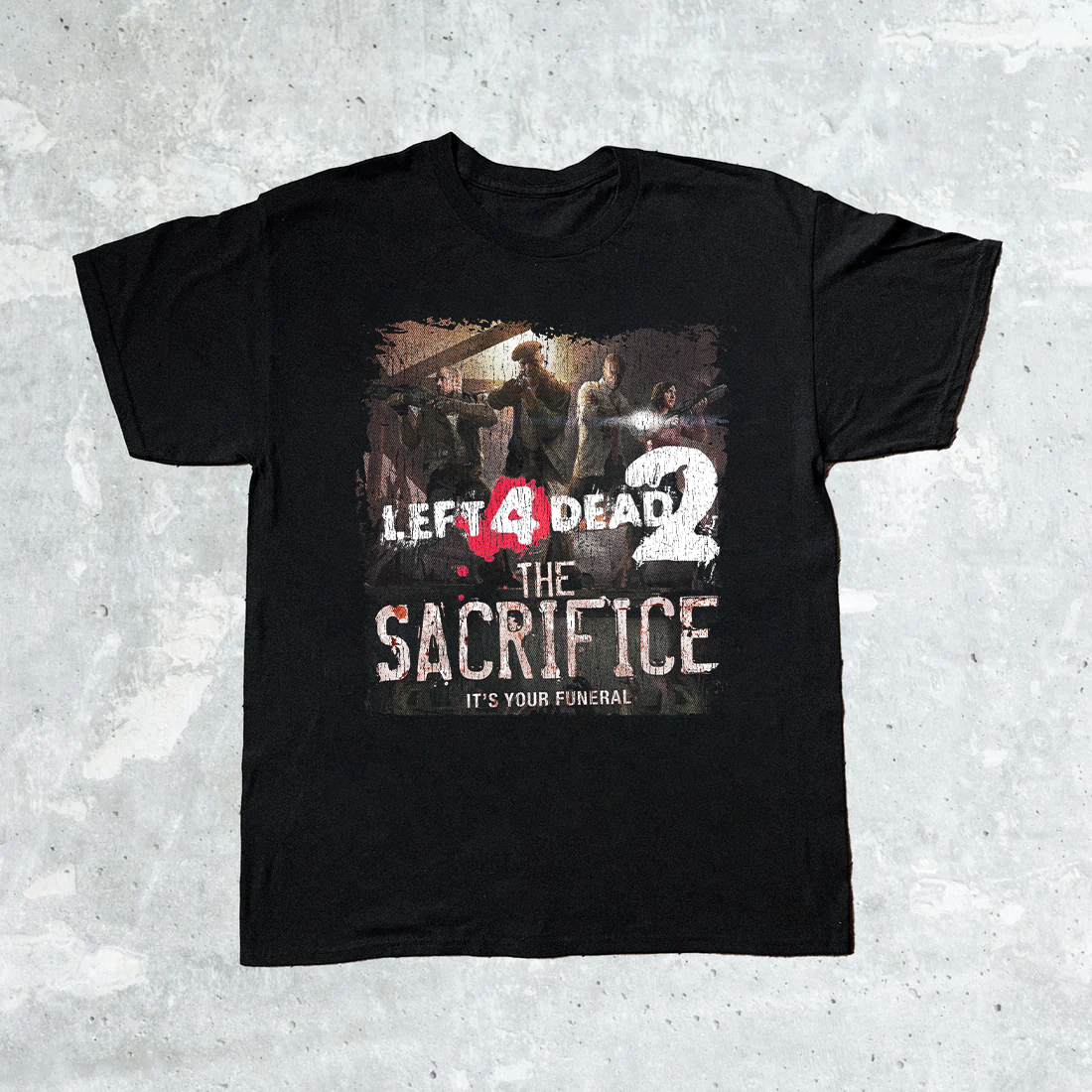 Left 4 Dead 2 The Sacrifice Black Tee