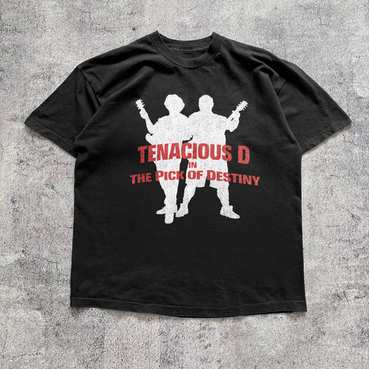 Tenacious D 'Pick of Destiny' Silhouette Vintage Black Washed tee