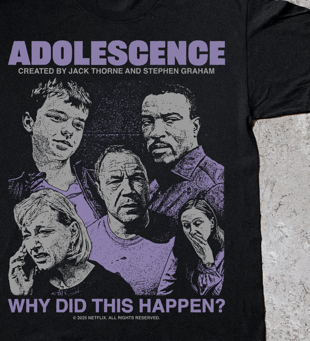 ADOLESCENCE BLACK T-SHIRT