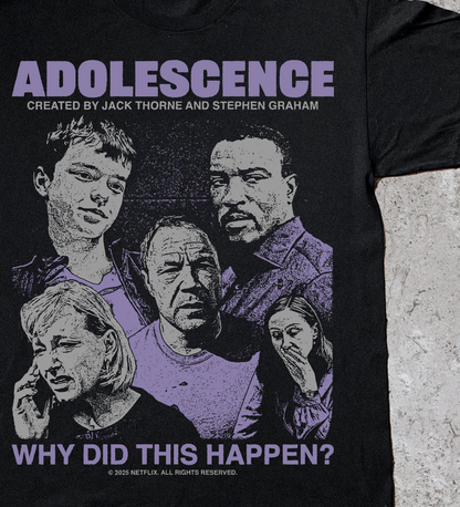 ADOLESCENCE BLACK T-SHIRT
