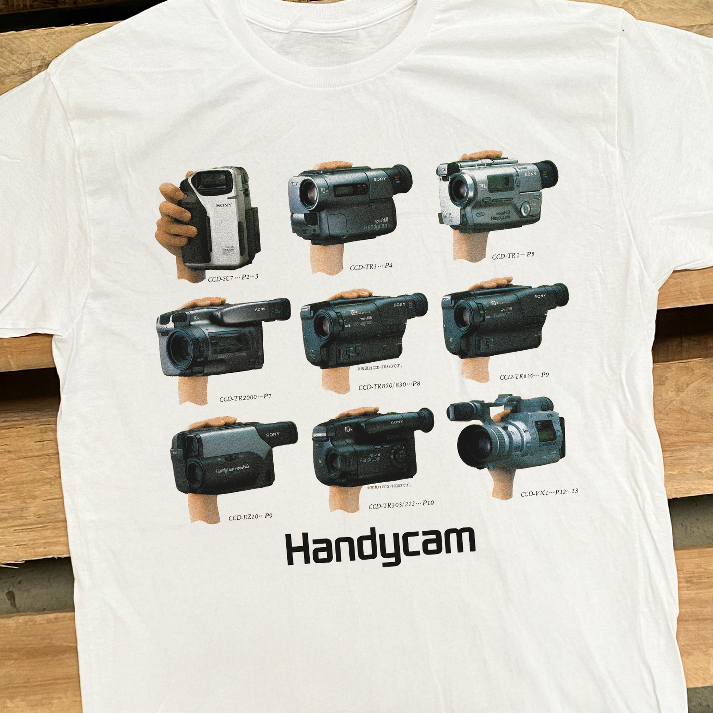 WASHED 'HANDYCAM' VINTAGE WHITE TEE