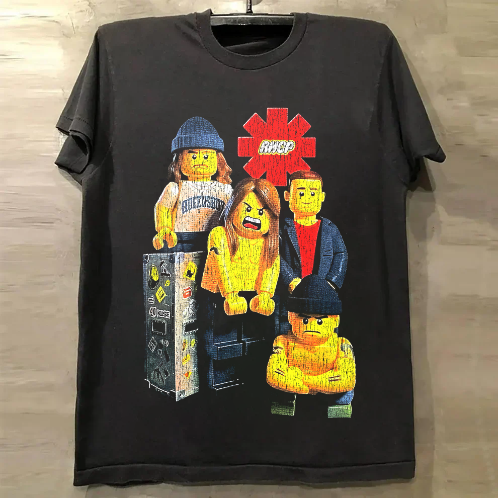 Rhcp X Legos Vintage Black T-Shirt
