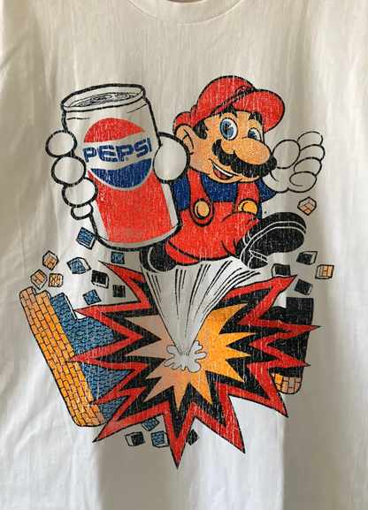 Pepsi X Mario White Tee