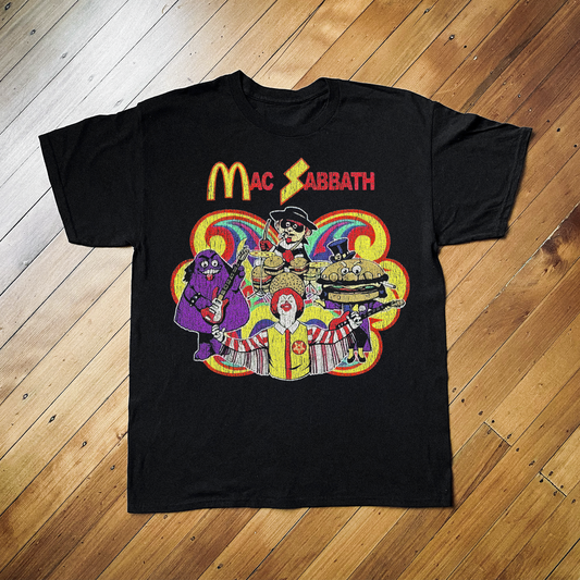 MAC SABBATH PARODY BLACK T-SHIRT