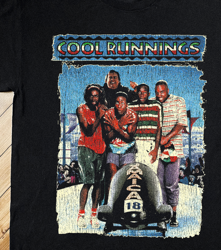 90'S COOL RUNNINGS PROMO BLACK T-SHIRT