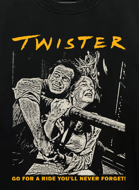 TWISTER VINTAGE BLACK T-SHIRT