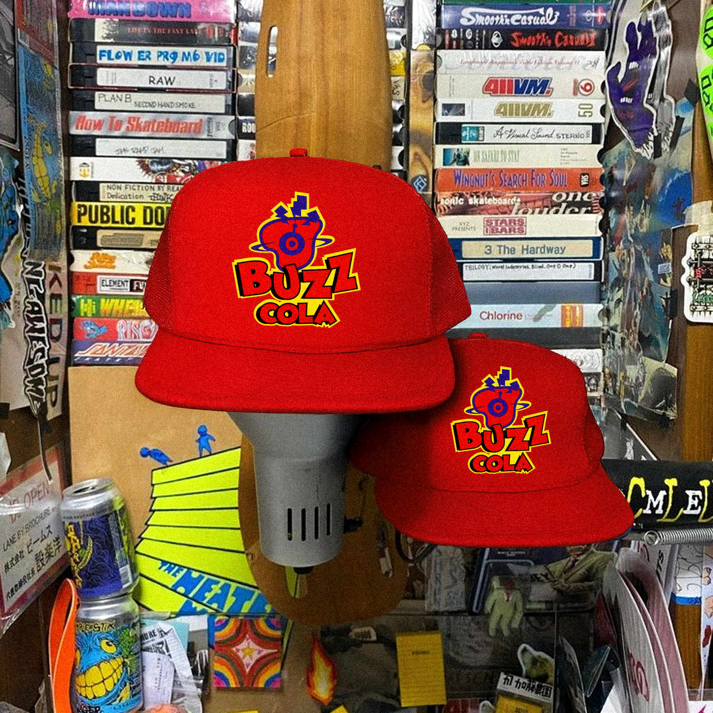 Hit 'N Run 'Buzz Cola' Red Foam Trucker