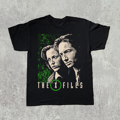 X FILES WASHED BLACK T-SHIRT