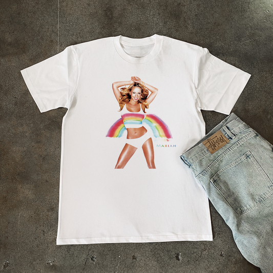 1999 'Mariah' Rainbow Classic White Tee
