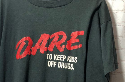 90'S D.A.R.E. VINTAGE BLACK T-SHIRT