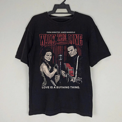 WALK THE LINE VINTAGE BLACK T-SHIRT