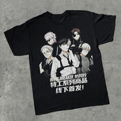 WINDBREAKER ANIME BLACK T-SHIRT