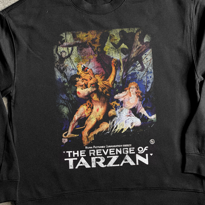 'REVENGE OF TARZAN' BLACK CREWNECK SWEATER