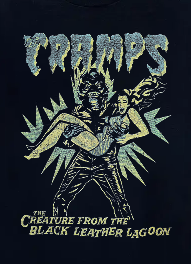 The Cramps Creature From The Black Leather Lagoon Vintage Black T-Shirt