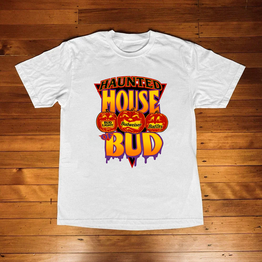 Haunted House Of Bud White Tee