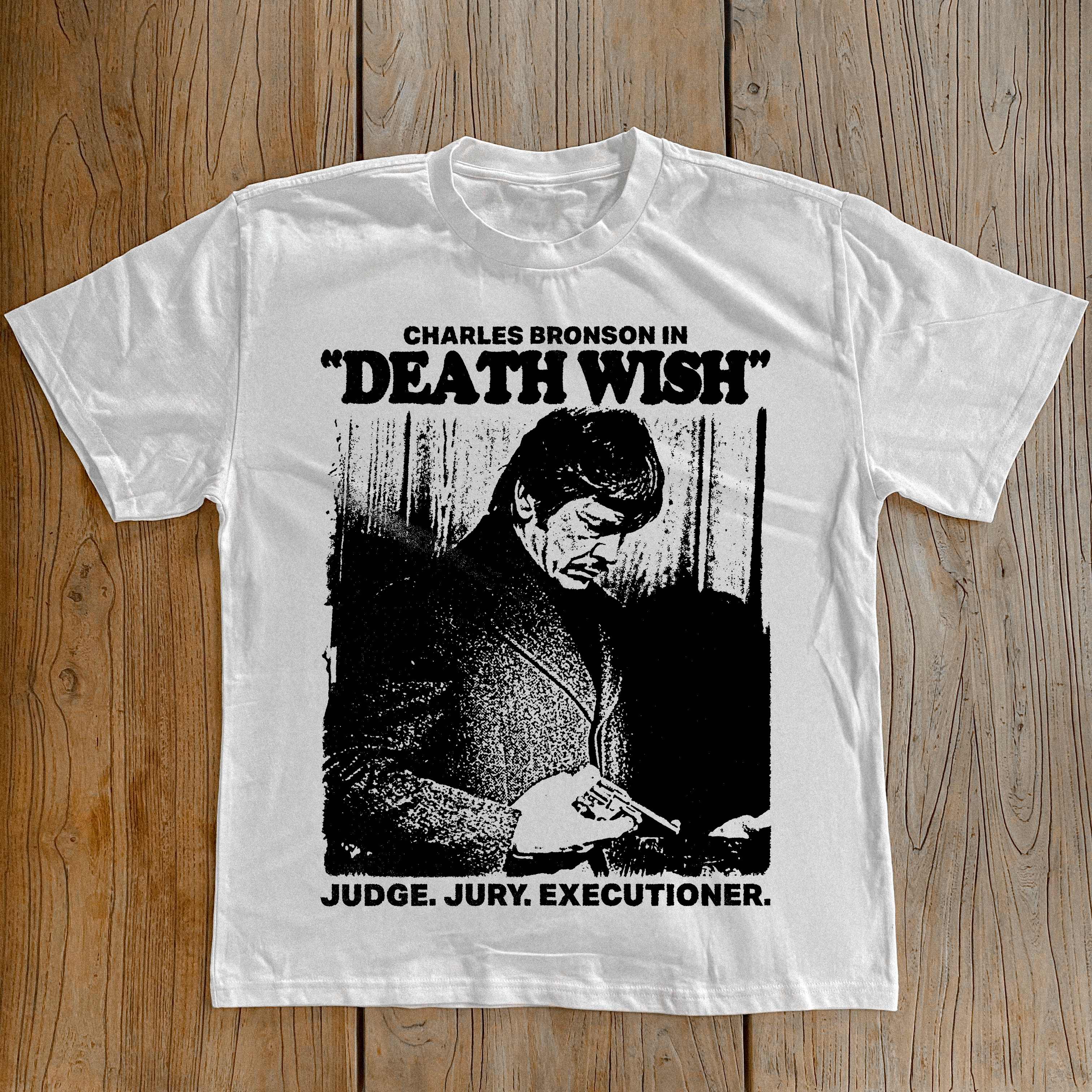 CHARLES BRONSON DEATH WISH WHITE T-SHIRT