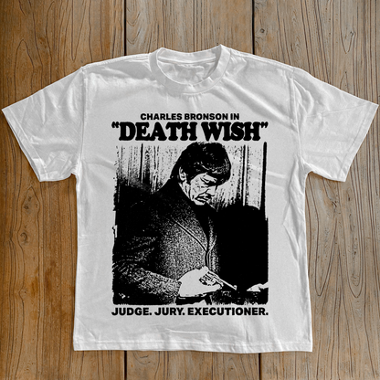 CHARLES BRONSON DEATH WISH WHITE T-SHIRT
