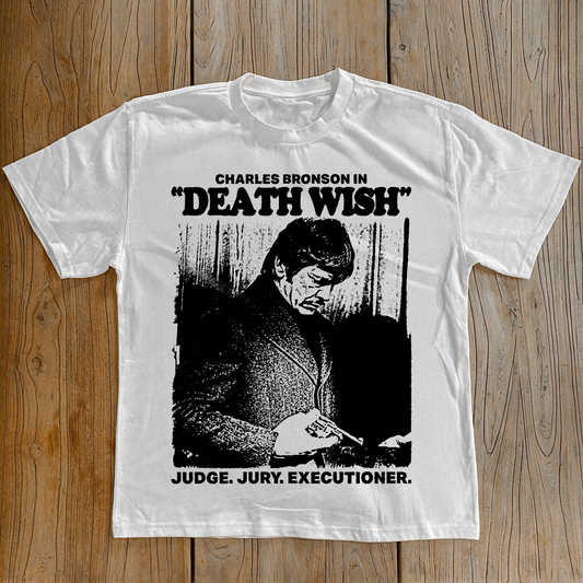 CHARLES BRONSON DEATH WISH WHITE T-SHIRT
