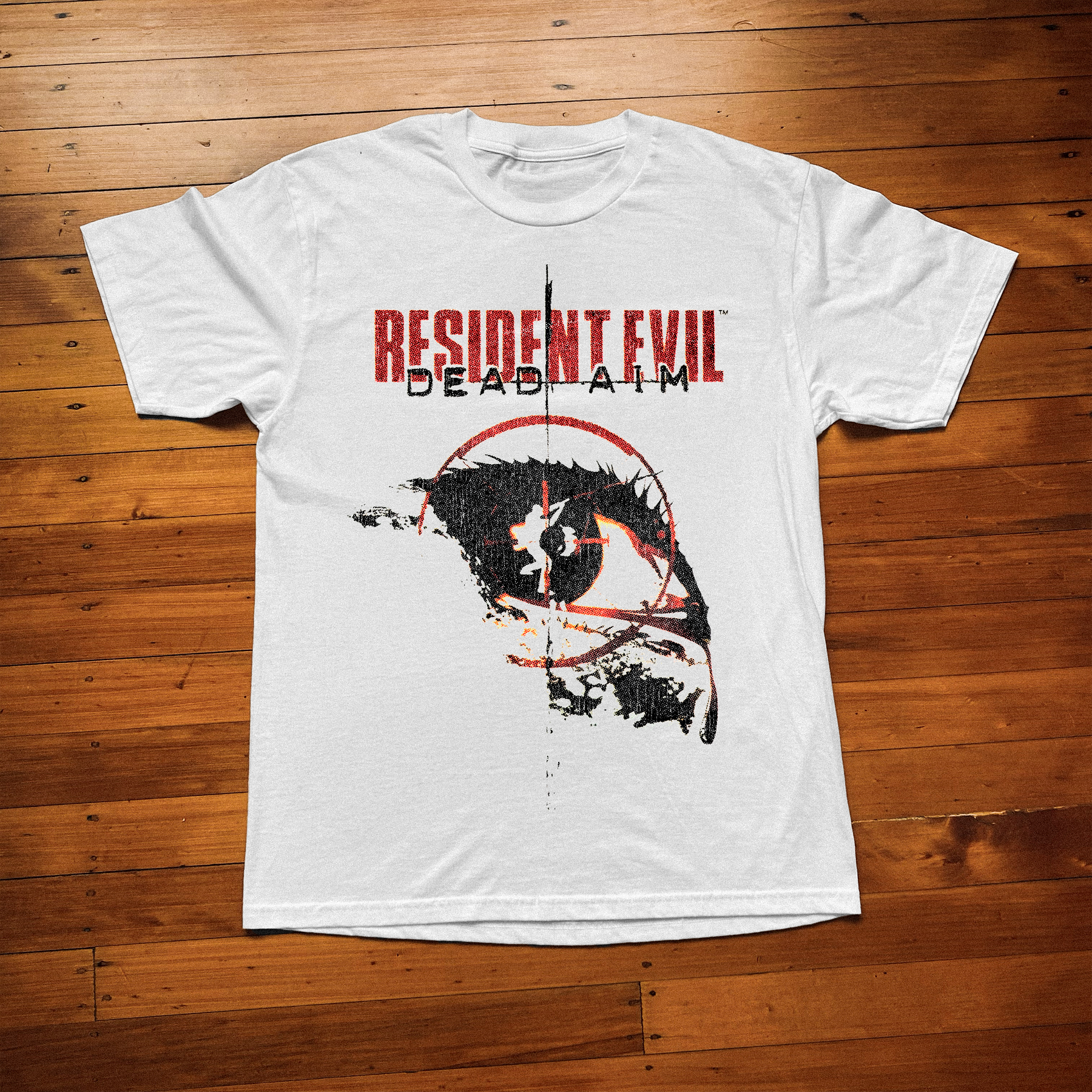'03 RESIDENT EVIL DEAD AIM WHITE T-SHIRT