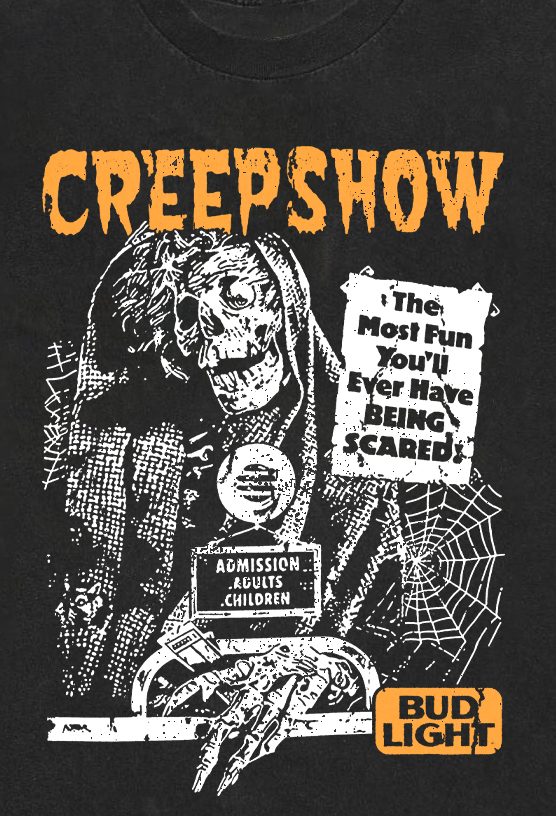 '87 BUDLIGHT CREEPSHOW SPECIAL COLLAB VINTAGE BLACK T-SHIRT
