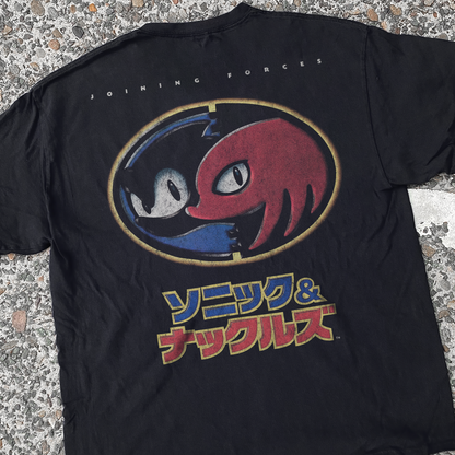 RAREm 1994 JAPANESE 'SONIC & KNUCKLES' VINTAGE BLACK WASHED TEE