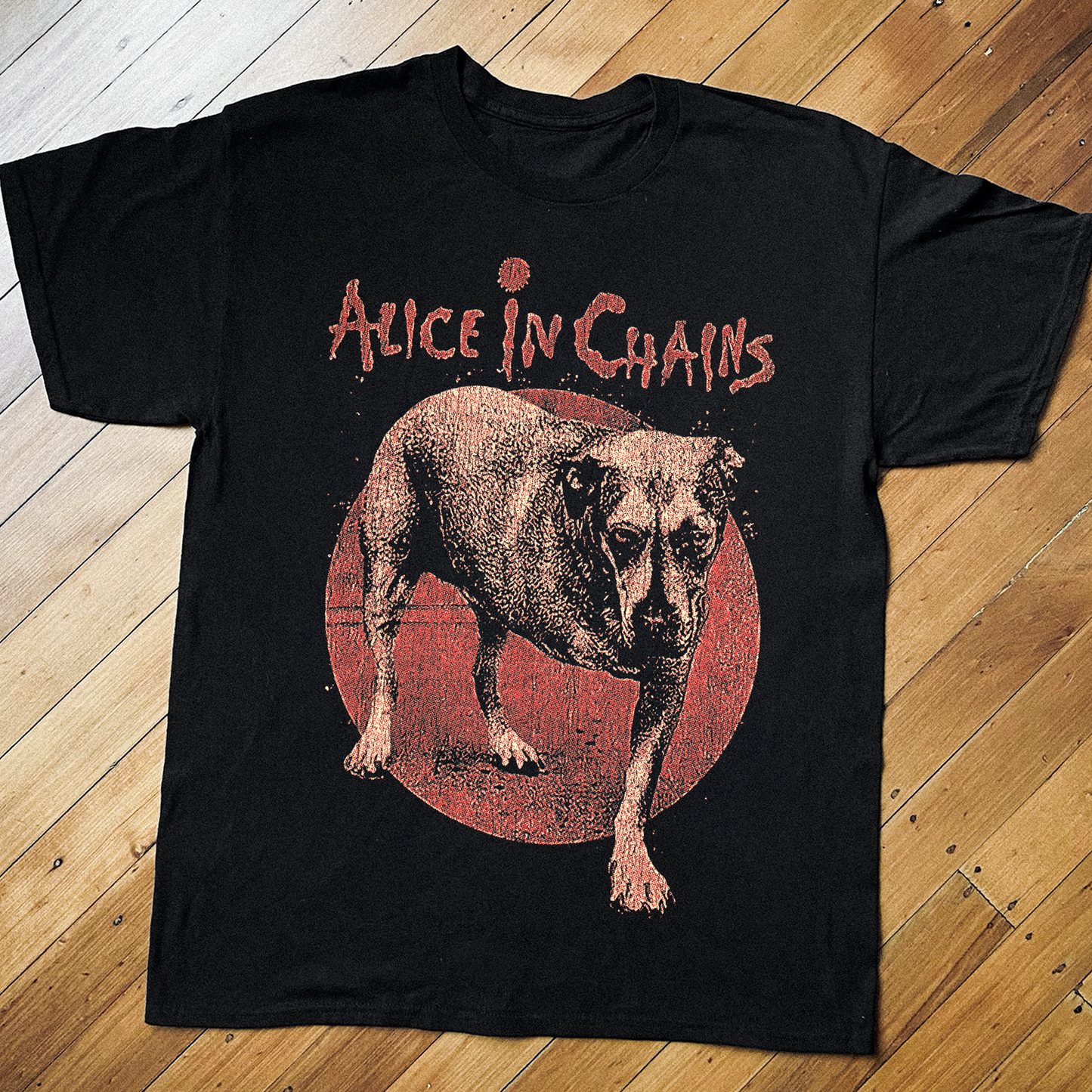 '95 ALICE IN CHAINS THREE LEGGED DOG BLACK T-SHIRT