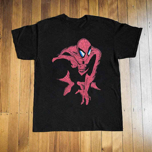 90s Big Spiderman Black Tee