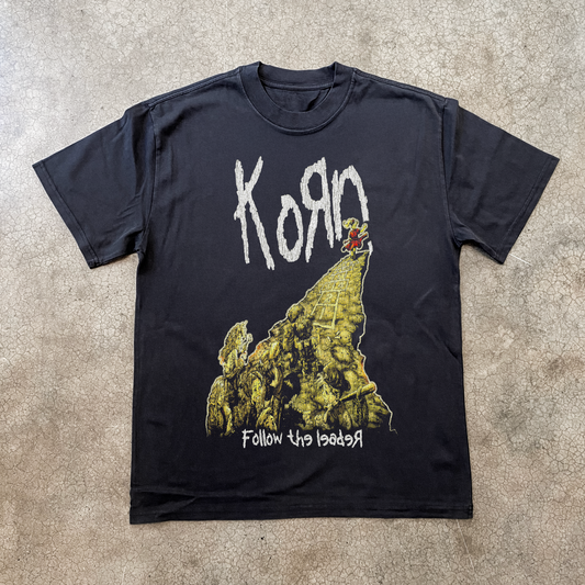 '98 KORN FOLLOW THE LEADER PROMO BLACK T-SHIRT