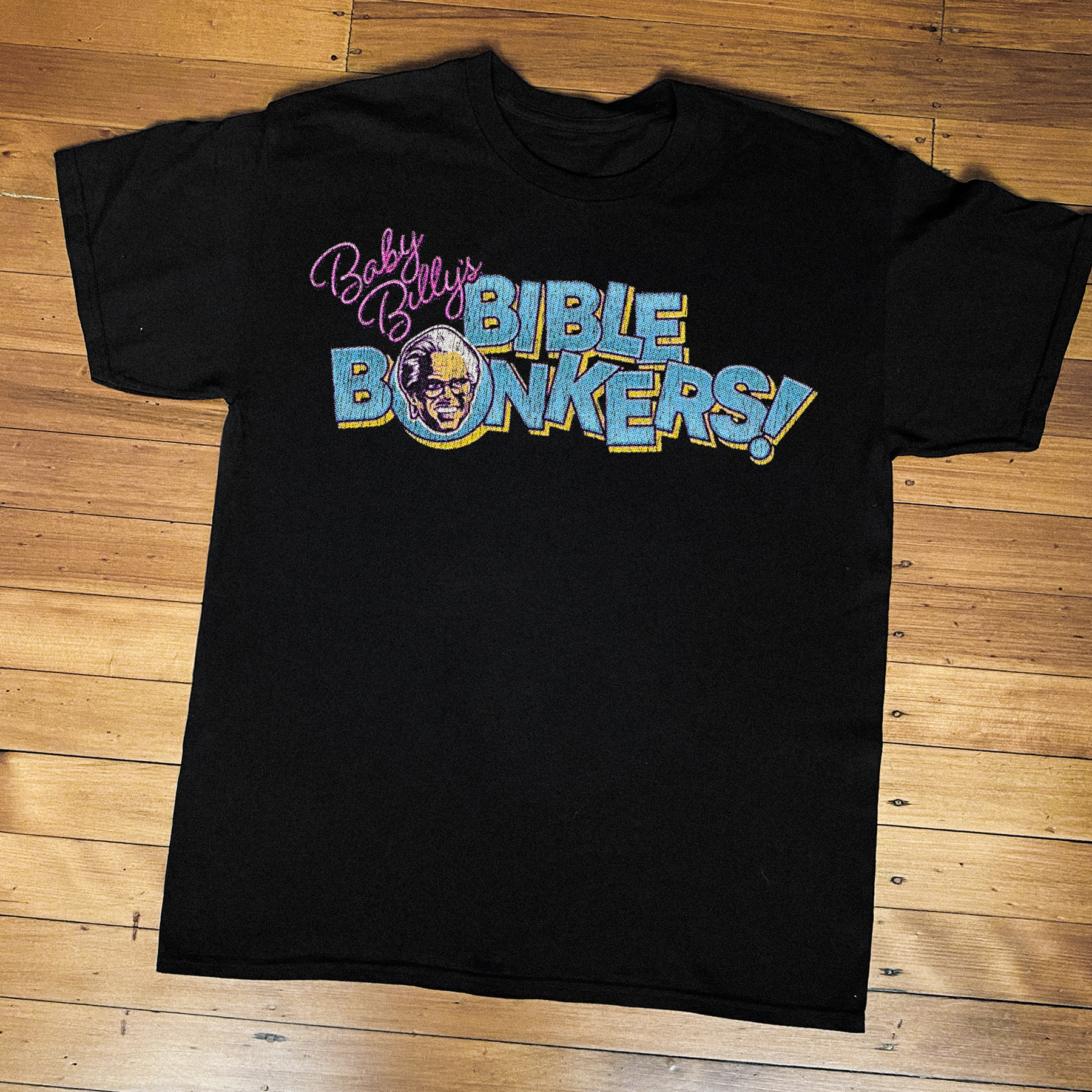 THE RIGHTEOUS GEMSTONES BABY BILLY'S BIBLE BONKERS BLACK T-SHIRT