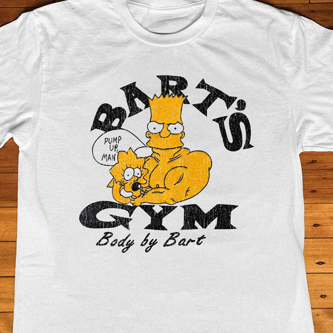 Classic Bart's Gym Boot White Tee