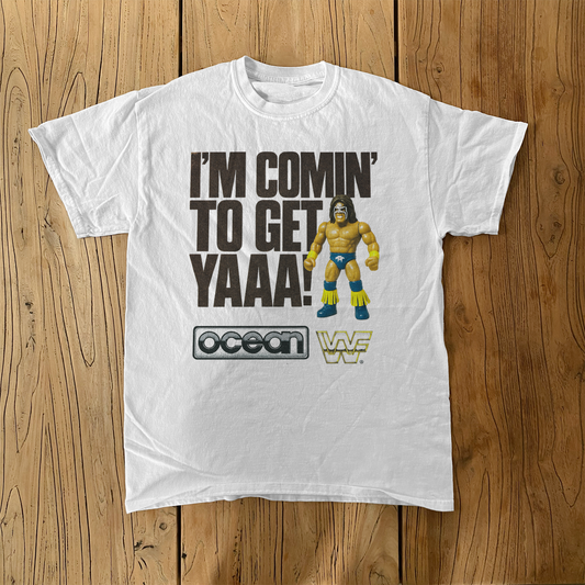 RETRO 'COMING TO GET YA' WARRIOR WHITE T-SHIRT