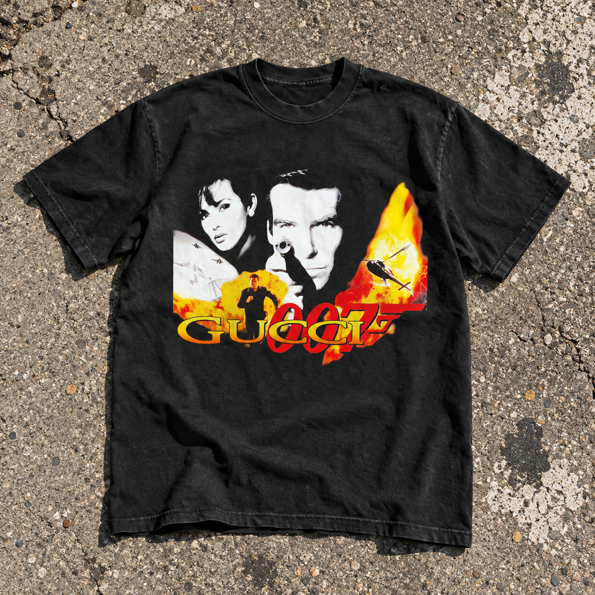 Golden Black Graphic Tee